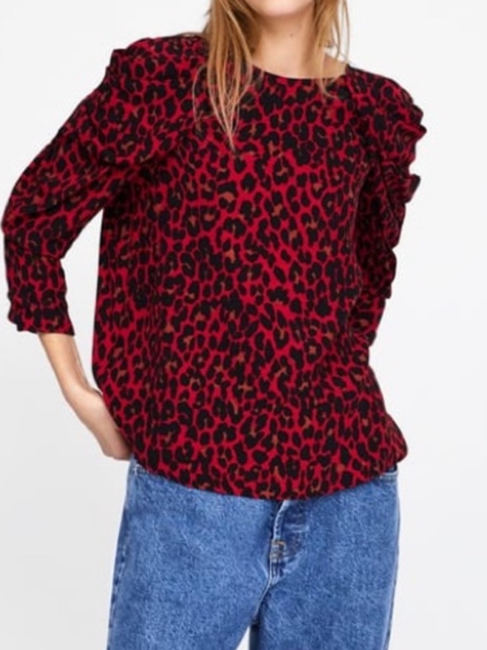 **NWT** Zara Leopard Print Top - Picture 2 of 5